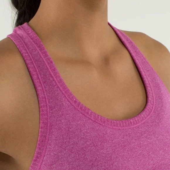 Lululemon Run: Swiftly Tech Racerback in heathered raspberry, size 4 - Picture 4 of 9